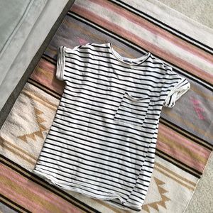 Black and white striped top